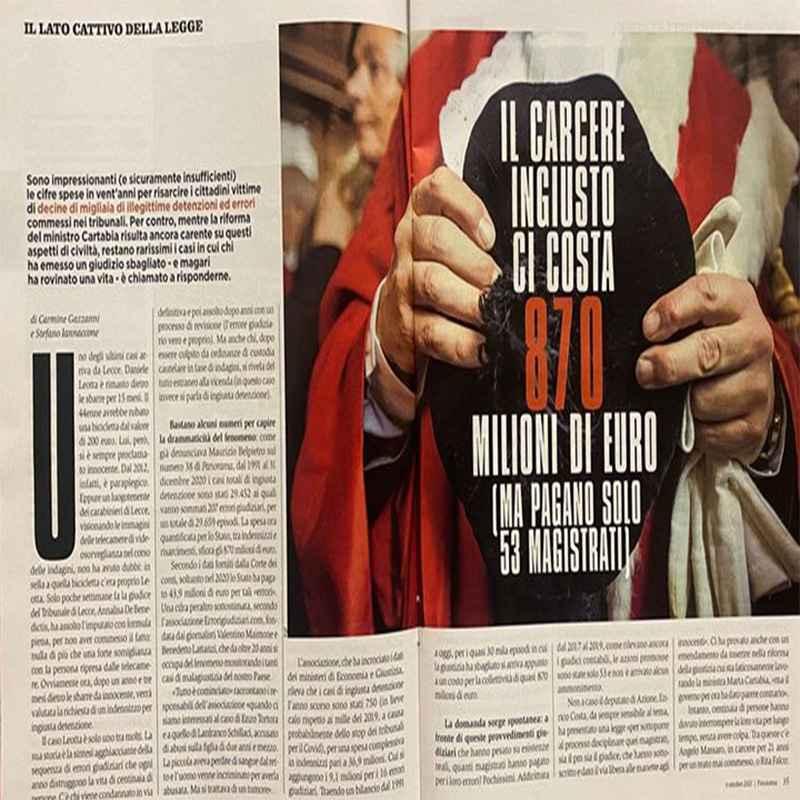 "Noi parliamo di danni per miliardi ogni anno... Altro che di 870 milioni di euro!"